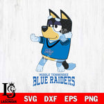 Middle Tennessee Blue Raiders Bluey Dad Dance Svg Eps Dxf Png File, Digital Download, Instant Download