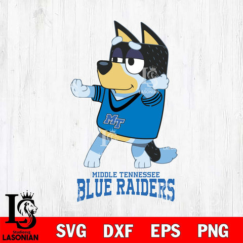 Middle Tennessee Blue Raiders Bluey Dad Dance Svg Eps Dxf Png File, Digital Download, Instant Download