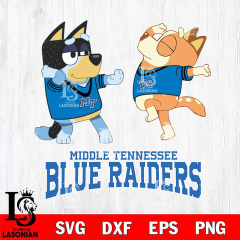 Middle Tennessee Blue Raiders Bluey Dance Svg Eps Dxf Png File, Digital Download, Instant Download