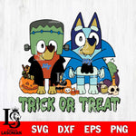 Middle Tennessee Blue Raiders Bluey Halloween Trick or Treat Svg Eps Dxf Png File, Digital Download, Instant Download