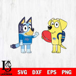 Middle Tennessee Blue Raiders Bluey & Lucky Svg Eps Dxf Png File, Digital Download, Instant Download