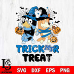 Middle Tennessee Blue Raiders Bluey Trick or Treat Halloween 2 Svg Eps Dxf Png File, Digital Download, Instant Download