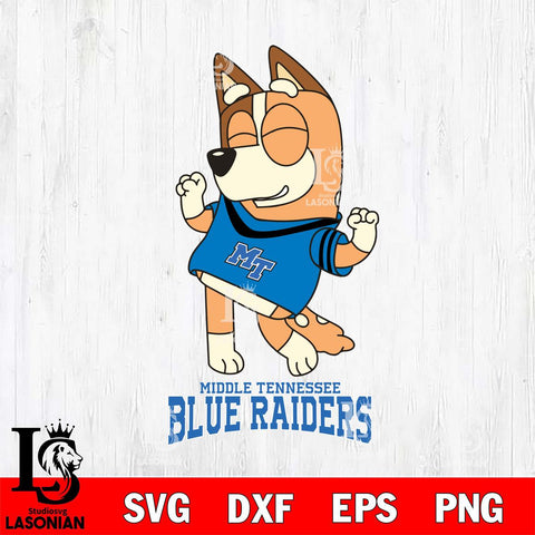 Middle Tennessee Blue Raiders Chilli Dance Sport Svg Eps Dxf Png File, Digital Download, Instant Download