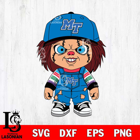 Middle Tennessee Blue Raiders Chucky Football Horror Halloween Svg Eps Dxf Png File, NCAA svg, Digital Download, Instant Download