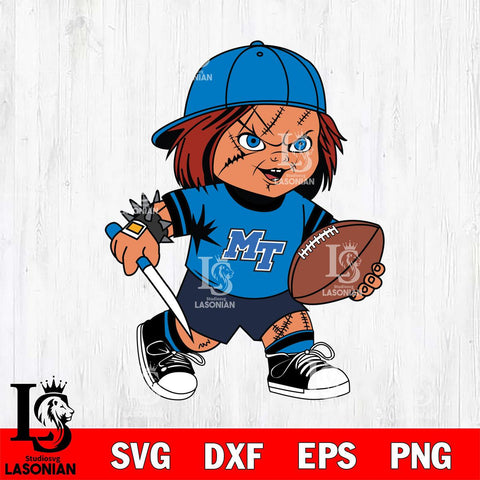 Middle Tennessee Blue Raiders Chucky Horror 10 Svg Eps Dxf Png File, NCAA svg, Digital Download, Instant Download