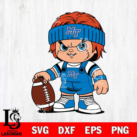 Middle Tennessee Blue Raiders Chucky Horror 5 Svg Eps Dxf Png File, NCAA svg, Digital Download, Instant Download