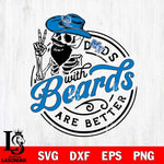 Middle Tennessee Blue Raiders Dad With Beard Are Better Svg Eps Dxf Png File, Digital Download, Instant Download