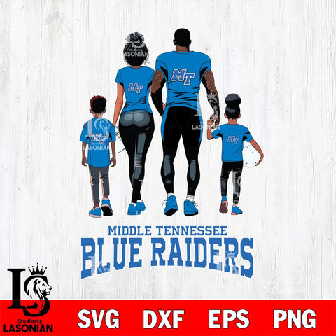 Middle Tennessee Blue Raiders Family Love Rugby SVG DXF EPS PNG FILE,NCAA SVG, Father day Digital Download,Instant Download, Silhouette