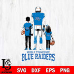 Middle Tennessee Blue Raiders Father And Child Football SVG DXF EPS PNG FILE,NCAA SVG, Father day Digital Download,Instant Download, Silhouette