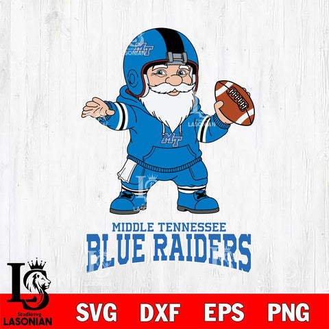 Middle Tennessee Blue Raiders Gnome football player File Cut, NCAA SVG, Digital Download , Criucut , Silhouette
