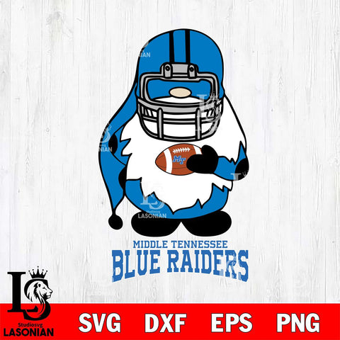 Middle Tennessee Blue Raiders Gnomes Christmas Svg Eps Dxf Png File, Digital Download, Instant Download