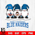 Middle Tennessee Blue Raiders Gnomes Coffee Svg Eps Dxf Png File, Digital Download, Instant Download