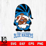 Middle Tennessee Blue Raiders Gnomes Football Svg Eps Dxf Png File, Digital Download, Instant Download