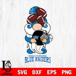 Middle Tennessee Blue Raiders Gnomes Helmet Svg Eps Dxf Png File, Digital Download, Instant Download