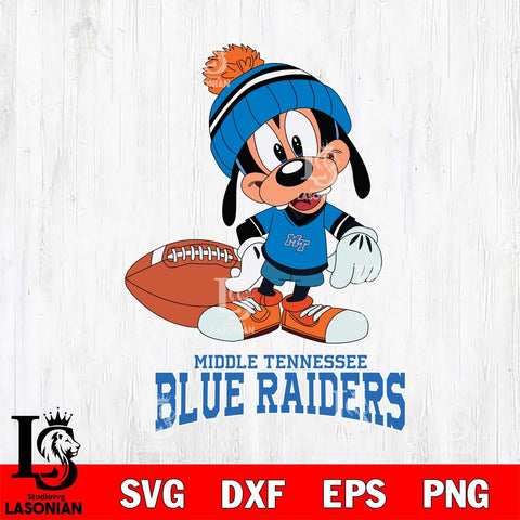 Middle Tennessee Blue Raiders Goofy Football SVG DXF EPS PNG FILE,NCAA svg ,Football Digital Download,Instant Download, Silhouette