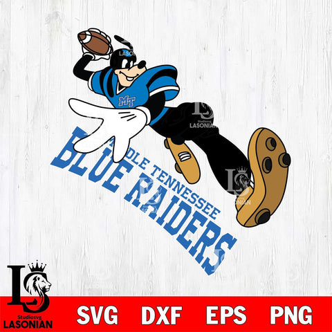 Middle Tennessee Blue Raiders Goofy rugby player SVG DXF EPS PNG FILE,NCAA svg ,Football Digital Download,Instant Download, Silhouette