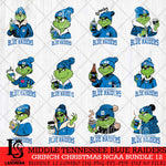 Middle Tennessee Blue Raiders Grinch Christmas NCAA Bundle 12 Svg Eps Dxf Png File,Cricut files, Digital Download, Instant Download