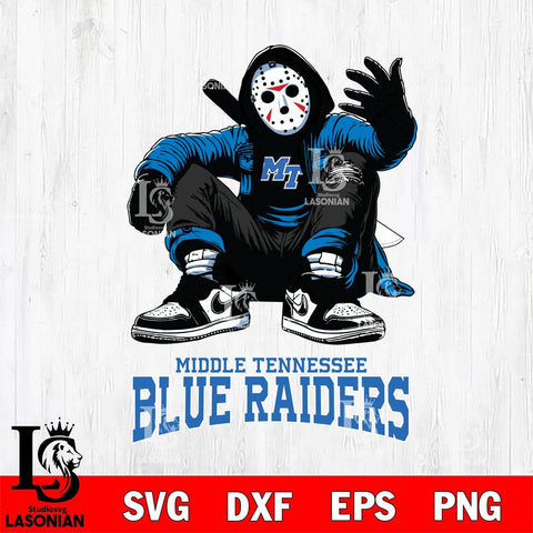 Middle Tennessee Blue Raiders Jason Voorhees Halloween SVG Svg Eps Dxf Png File, Digital Download, Instant Download