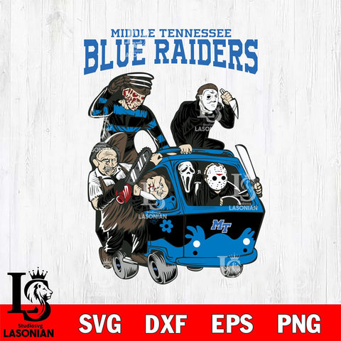 Middle Tennessee Blue Raiders Jason Voorhees Horror 10 Svg Eps Dxf Png File, NCAA svg, Digital Download, Instant Download