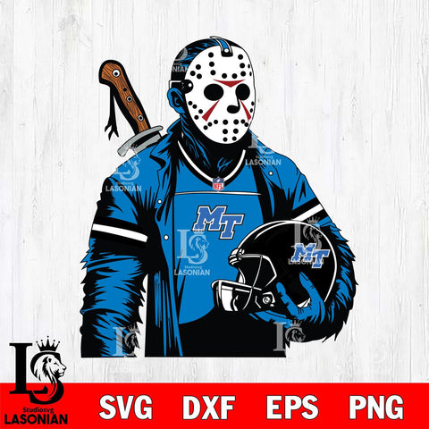 Middle Tennessee Blue Raiders Jason Voorhees Horror 2 Svg Eps Dxf Png File, NCAA svg, Digital Download, Instant Download