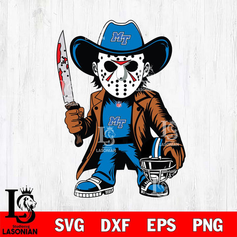 Middle Tennessee Blue Raiders Jason Voorhees Horror Svg Eps Dxf Png File, NCAA svg, Digital Download, Instant Download