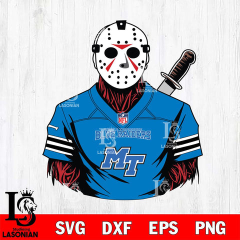 Middle Tennessee Blue Raiders Jason Voorhees Horror 4 Svg Eps Dxf Png File, NCAA svg, Digital Download, Instant Download