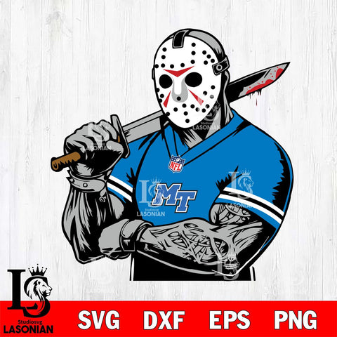 Middle Tennessee Blue Raiders Jason Voorhees Horror 6 Svg Eps Dxf Png File, NCAA svg, Digital Download, Instant Download