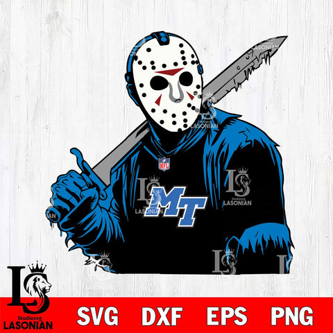 Middle Tennessee Blue Raiders Jason Voorhees Horror 7 Svg Eps Dxf Png File, NCAA svg, Digital Download, Instant Download