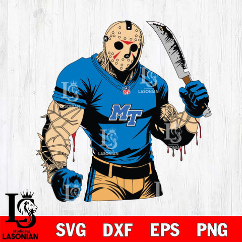 Middle Tennessee Blue Raiders Jason Voorhees Horror 8 Svg Eps Dxf Png File, NCAA svg, Digital Download, Instant Download