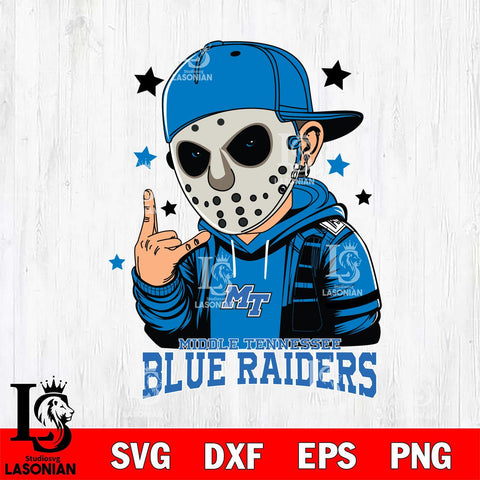 Middle Tennessee Blue Raiders Jason Voorhees Horror 9 Svg Eps Dxf Png File, NCAA svg, Digital Download, Instant Download