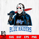 Middle Tennessee Blue Raiders Jason Voorhees Horror Halloween Svg Eps Dxf Png File, NCAA svg, Digital Download, Instant Download