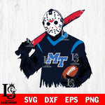Middle Tennessee Blue Raiders Jason Voorhees Horror Halloween 2 Svg Eps Dxf Png File, NCAA svg, Digital Download, Instant Download