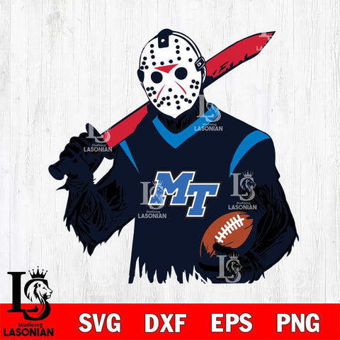 Middle Tennessee Blue Raiders Jason Voorhees Horror Halloween 2 Svg Eps Dxf Png File, NCAA svg, Digital Download, Instant Download