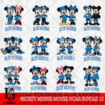 Middle Tennessee Blue Raiders Mickey Minnie Mouse NCAA Bundle 12 Svg Eps Dxf Png File, Bundle NCAA svg , File Cut , Digital Download , Instant Download, Cut Svg Files