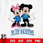 Middle Tennessee Blue Raiders Mickey Minnie Mouse Sport Svg Eps Dxf Png File, NCAA svg , File Cut , Digital Download , Instant Download, Cut Svg Files