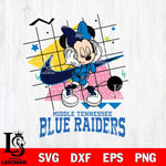 Middle Tennessee Blue Raiders Minnie Mouse Dancing SVG DXF EPS PNG FILE, NCAA File Cut,Digital Download,Instant Download