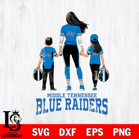 Middle Tennessee Blue Raiders Mother and son Rugby SVG DXF EPS PNG FILE,NCAA SVG, Father day Digital Download,Instant Download, Silhouette