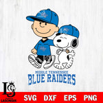 Middle Tennessee Blue Raiders Peanuts Snoopy Friends SVG DXF EPS PNG FILE,Snoopy File Cut, NCAA Digital Download,Instant Download,Christmas Silhouette