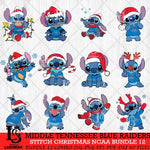 Middle Tennessee Blue Raiders Stitch Christmas NCAA Bundle 12 Svg Eps Dxf Png File, Digital Download, Instant Download