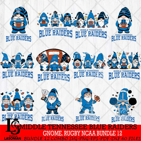 Middle Tennessee Blue Raiders  Gnome Football NCAA Bundle File Cut, NCAA SVG, Digital Download , Criucut , Silhouette