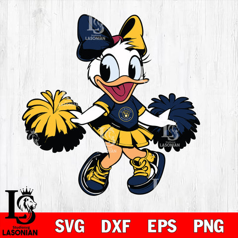 Milwaukee Brewers Daisy Duck Cheerleader Svg Eps Dxf Png File, Digital Download, Instant Download
