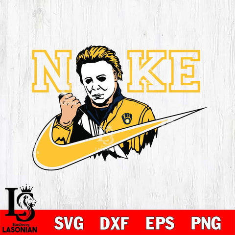Milwaukee Brewers Michael Myers Nike Svg Eps Dxf Png File, Digital Download, Instant Download