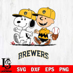 Milwaukee Brewers Peanuts Sport walk Svg Eps Dxf Png File, MLB File Cut,Digital Download,Instant Download,MLB Svg Files