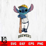 Milwaukee Brewers Stitch Baseball bat SVG DXF EPS PNG FILE, MLB File Cut, Digital Download,Instant Download, Silhouette, Stitch Cricut