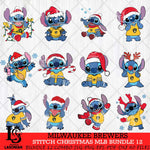 Milwaukee Brewers Stitch Christmas MLB Bundle 12 SVG DXF EPS PNG file, Cut file cricut, Instant Download