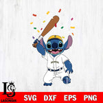 Milwaukee Brewers Stitch baseball celebrate SVG DXF EPS PNG FILE, MLB File Cut, Digital Download,Instant Download, Silhouette, Stitch Cricut
