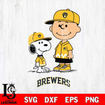 Milwaukee Brewers snoopy and charlie brown Sport Baseball Svg Eps Dxf Png File, MLB File Cut,Digital Download,Instant Download,MLB Svg Files