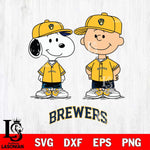 Milwaukee Brewers snoopy and charlie brown baseball Svg Eps Dxf Png File, MLB File Cut,Digital Download,Instant Download,MLB Svg Files