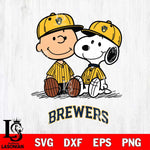 Milwaukee Brewers snoopy and charlie brown sit baseball Svg Eps Dxf Png File, MLB File Cut,Digital Download,Instant Download,MLB Svg Files