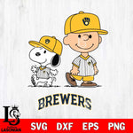 Milwaukee Brewers snoopy and charlie brown sport Svg Eps Dxf Png File, MLB File Cut,Digital Download,Instant Download,MLB Svg Files